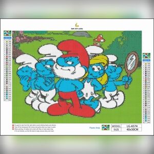 The Smurfs DIY 5D Full Round Drill Diamond Painting